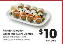 Kroger Private Selection California Sushi Combo offer