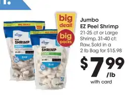 Kroger Jumbo EZ Peel Shrimp offer