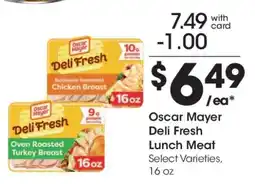 Kroger Oscar Mayer Deli Fresh Lunch Meat offer