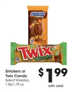 Kroger Snickers or Twix Candy offer