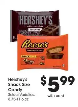 Kroger Hershey's Snack Size Candy offer
