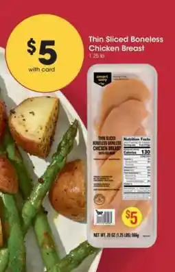 Kroger Thin Sliced Boneless Chicken Breast offer