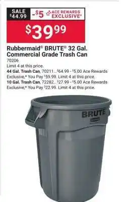Giant Eagle Rubbermaid BRUTE 32 Gal. Commercial Grade Trash Can offer