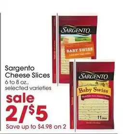 Giant Eagle Sargento Cheese Slices offer