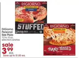 Giant Eagle DiGiorno Personal Size Pizza offer