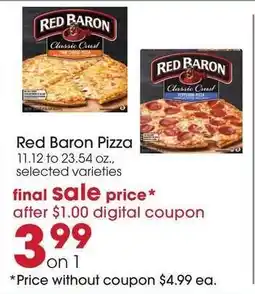 Giant Eagle Red Baron Pizza offer