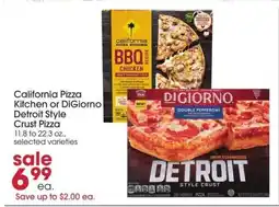 Giant Eagle California Pizza Kitchen or DiGiorno Detroit Style Crust Pizza offer