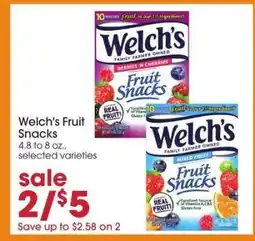 Giant Eagle Welch's Fruit Snacks offer