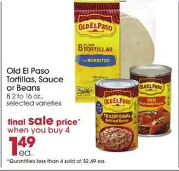 Giant Eagle Old El Paso Tortillas, Sauce or Beans offer