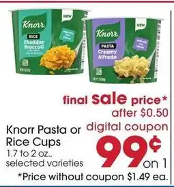 Giant Eagle Knorr Pasta or Rice Cups offer