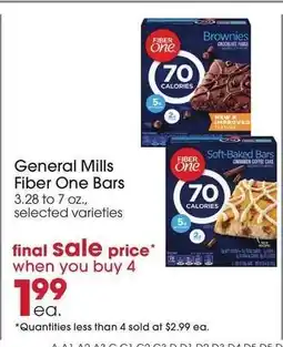 Giant Eagle General Mills Fiber One Bars offer