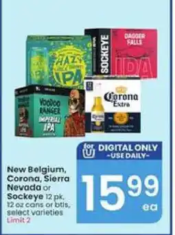 Albertsons New Belgium, Corona, Sierra Nevada or Sockeye offer