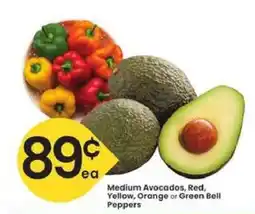 Albertsons Medium Avocados, Red, Yellow, Orange or Green Bell Peppers offer