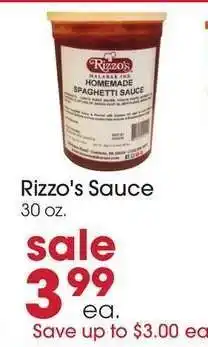 Giant Eagle Rizzo's Sauce offer