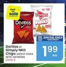 Albertsons Doritos or Simply NKD Chips offer