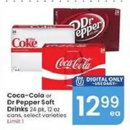 Albertsons Coca-Cola or Dr Pepper Soft Drinks offer