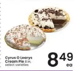 Albertsons Cyrus O Learys Cream Pie offer