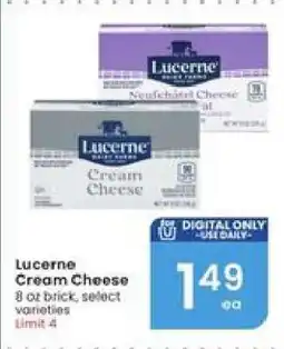Albertsons Lucerne Cream Cheese offer