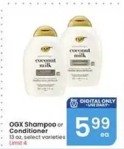 Albertsons OGX SHAMPOO OR CONDITIONER offer