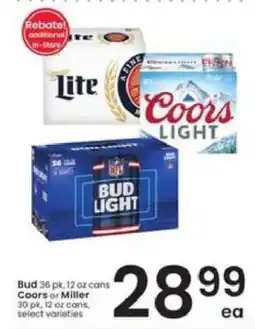 Albertsons Bud, Coors or Miller offer