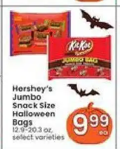Albertsons Hershey's Jumbo Snack Size Halloween Bags offer