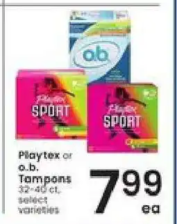 Albertsons Playtex or o.b. Tampons offer