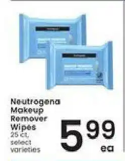 Albertsons Neutrogena Makeup Remover Wipes offer