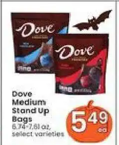 Albertsons Dove Medium Stand Up Bags offer