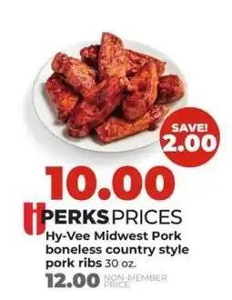 Hy-Vee Hy-Vee Midwest Pork boneless country style pork ribs offer