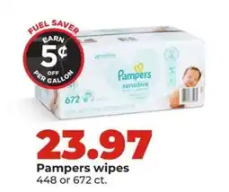Hy-Vee Pampers Wipes offer