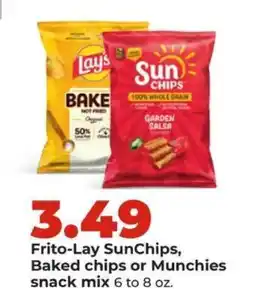 Hy-Vee Frito-Lay SunChips, Baked chips or Munchies snack mix offer