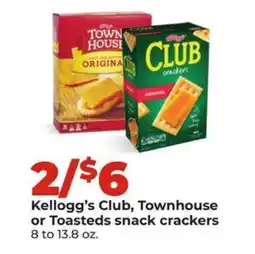 Hy-Vee Kellogg’s Club, Townhouse or Toasteds snack crackers offer
