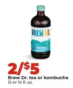 Hy-Vee Brew Dr. tea or kombucha offer