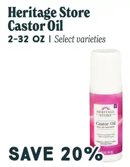 Market of Choice Heritage Store Castor Oil offer