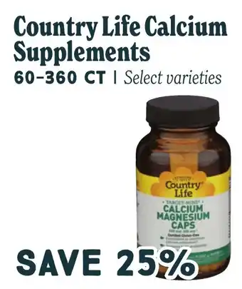 Country Life Calcium Magnesium Caps