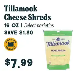 Market of Choice Tillamook cheese shreds offer