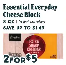 Market of Choice Essential Everyday Cheese Block offer