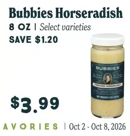 Market of Choice Bubbies Horseradish offer