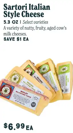 Market of Choice Sartori Italian Style Cheese offer