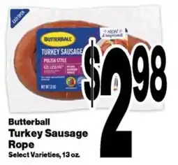 Super Saver Butterball Turkey Sausage Rope offer