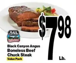 Super Saver Black Canyon Angus Boneless Beef Chuck Steak offer