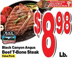 Super Saver Black Canyon Angus Beef T-Bone Steak offer