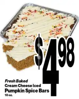 Super Saver Fresh Baked Cream Cheese Iced Pumpkin Spice Bars offer