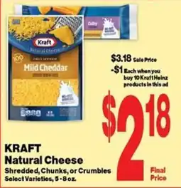 Super Saver Kraft Natural Cheese offer