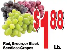 Super Saver Red, Green, or Black Seedless Grapes offer