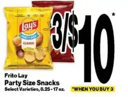 Super Saver Frito Lay Party Size Snacks offer