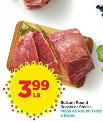 Food 4 Less Bottom Round Roasts Or Steaks offer