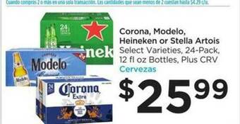 Food 4 Less Corona, Modelo, Heineken, Or Stella Artois offer