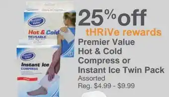 Kinney Drugs Premier Value Hot & Cold Compress Or Instant Ice Twin Pack offer