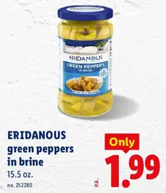 Eridanous green peppers in brine